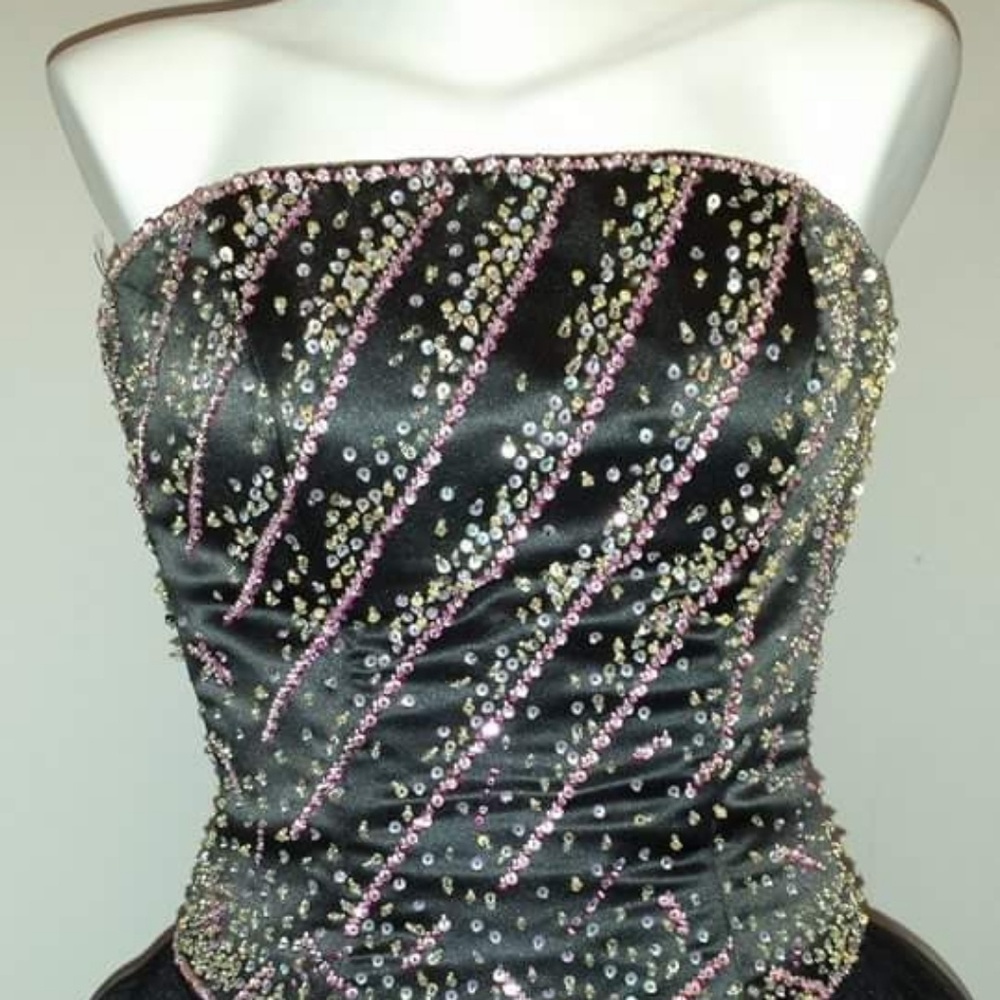 Black and pink ball gown